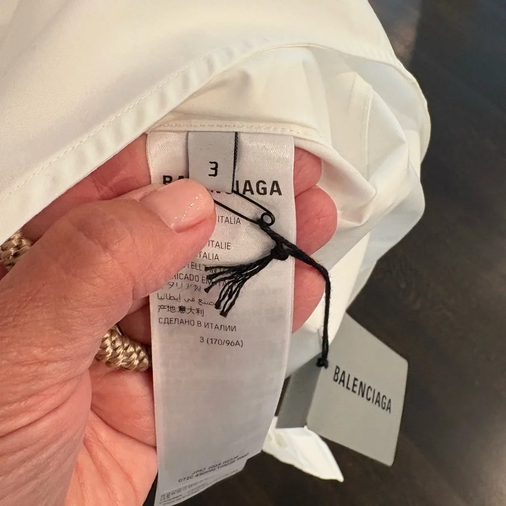 Balenciaga Knotted Cuff Blouse NWT - Picture 8 of 13